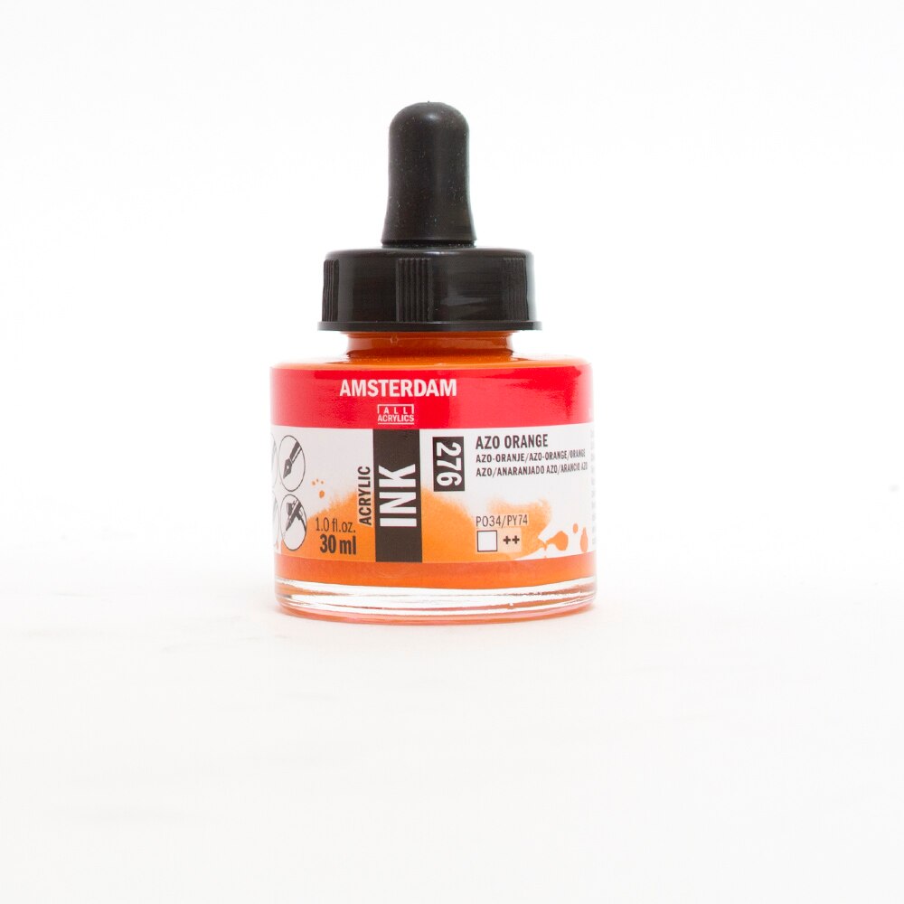 Amsterdam, Ink, Acrylic, Art & School, Acrylic, 30ml, 266260, Azo Orange